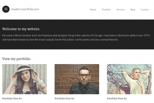 Modern Portfolio Pro Home Page